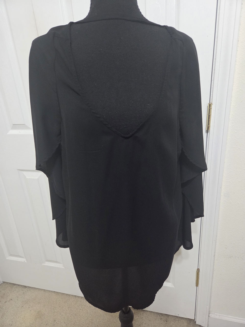 torrid Black V-Neck Layered Sleeve Tunic
